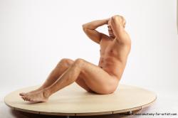 Nude Man White Standing poses - ALL Slim Bald Standing poses - simple Realistic